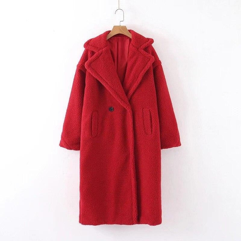 Oversized Long Faux Fur Teddy Coat