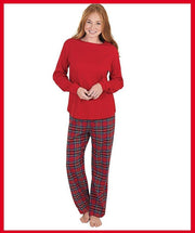 Christmas Family Matching Pajamas Red Nightwear Family Look Outfits - MomyMall