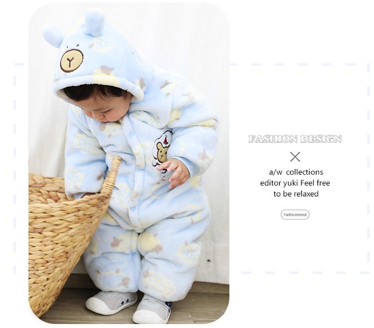 Winter Baby Newborn Climbing Thickened Romper - MomyMall