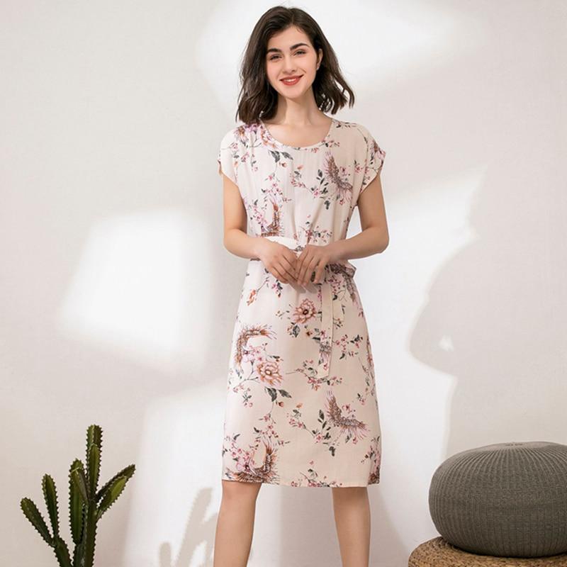 Short Sleeve Floral Midi Dress With Belt