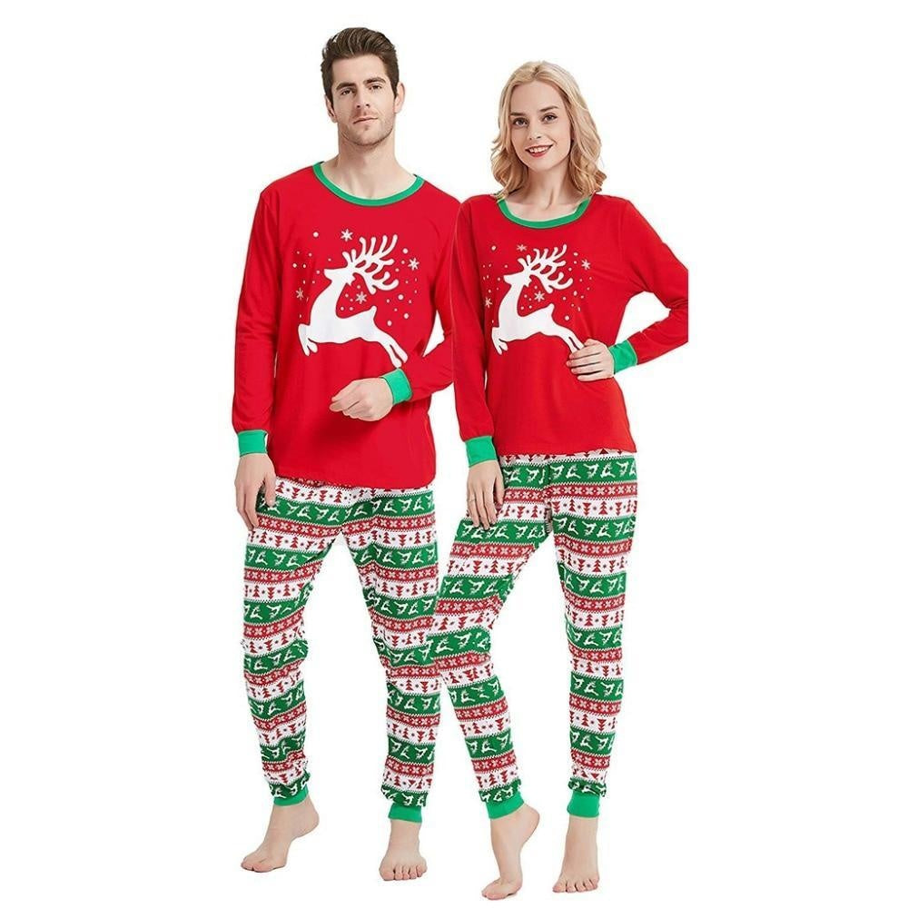 Family Matching Christmas Pajamas Adult Kids Girls Boy Sleepwear Nightwear Outfits