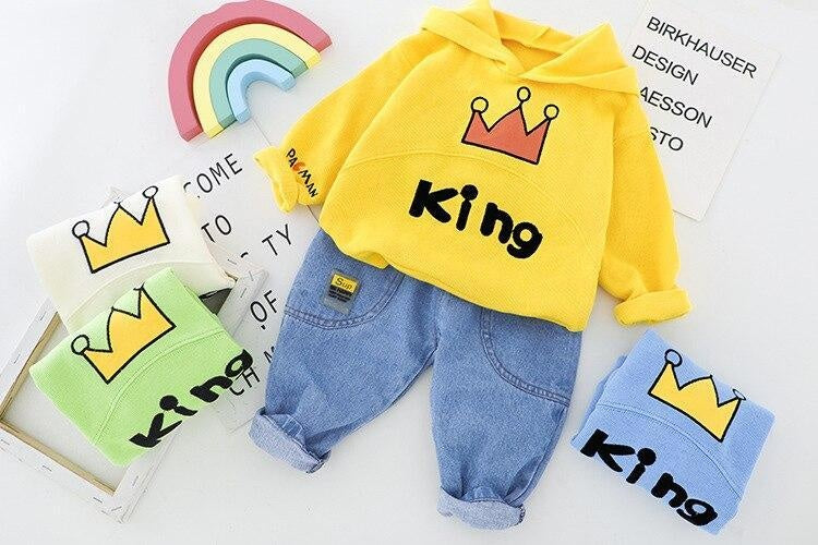 Baby Girls Boys Clothing Cartoon Tops +Bottoms 2Pcs/set - MomyMall