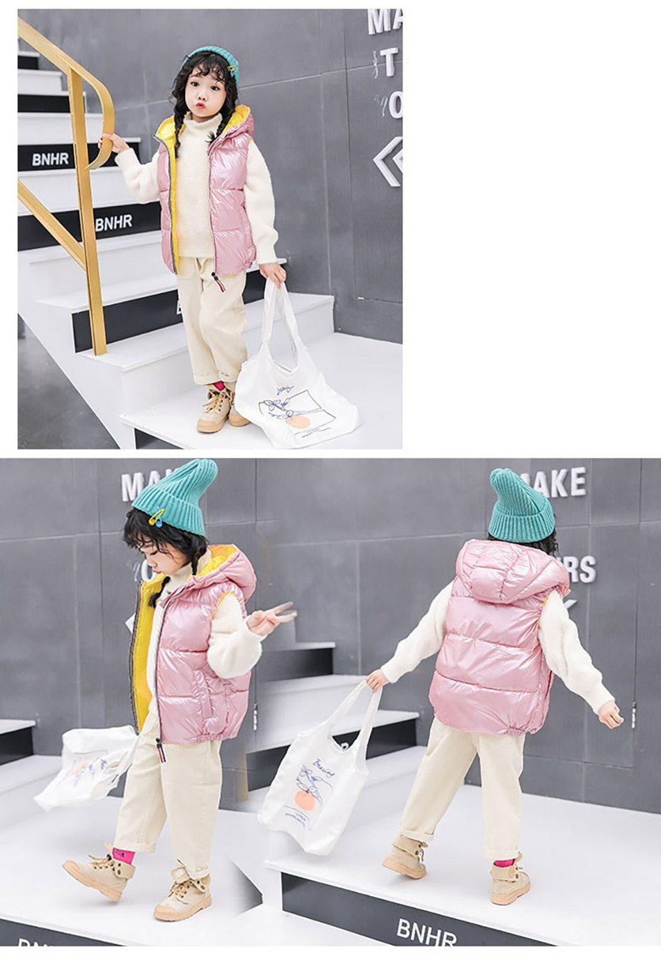 Autumn Winter Baby Boys Girl Down Vest Warm Coat