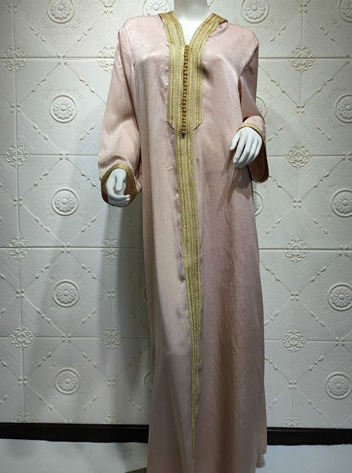 Moroccan Kaftan Hooded Robe - MomyMall