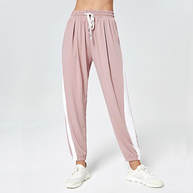 Oversized Contrast Side Drawstring Joggers