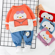 Toddler Baby Girls Boys Cartoon Long Sleeve T Shirt+ Pants 2 Pcs Outfits - MomyMall