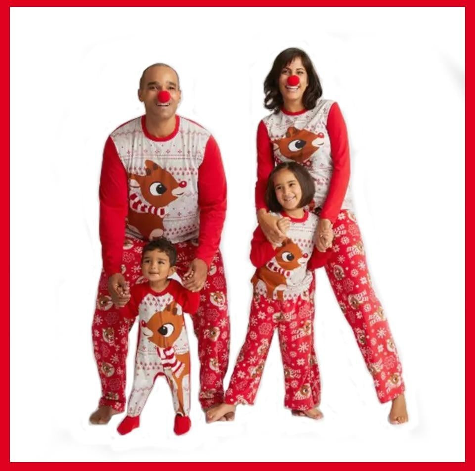 Family Matching Christmas Pajamas Matching Baby Romper Sleepwear Outfits - MomyMall