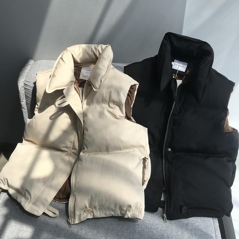 Gilet matelassé zippé surdimensionné