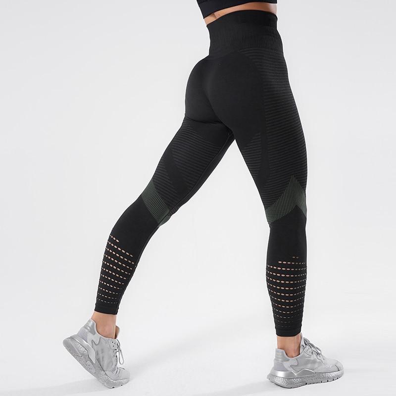 Legging push-up taille haute sans couture évidé