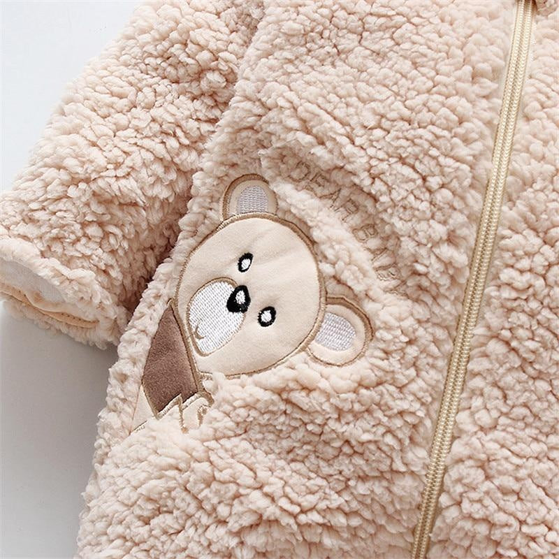 New Autumn and Winter Baby Romper Trendy Bear Design Long-sleeve Jumpsuit - MomyMall