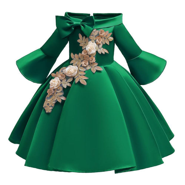 Girls Dress Embroider Elegant Tutu Princess Birthday Evening Dresses 2-10 Years - MomyMall