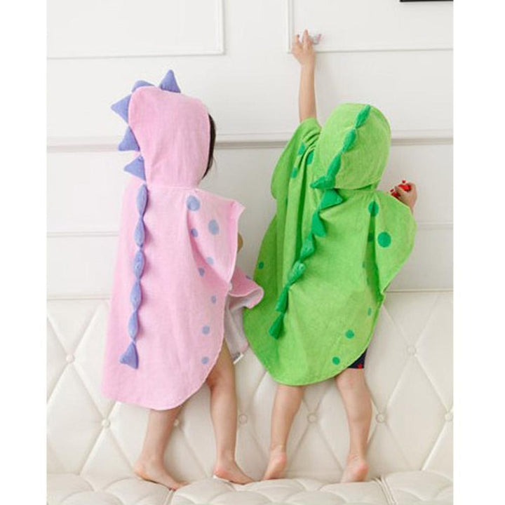 Kids Girl Boy Bathrobe Dinosaur Hooded Pajamas Beach Towel - MomyMall