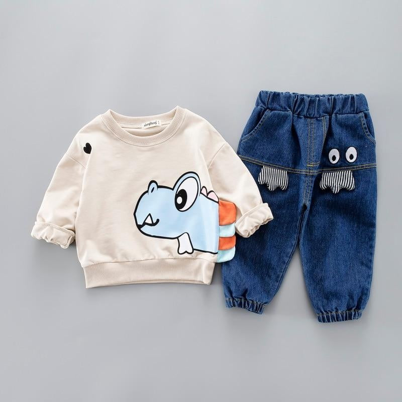 Toddler Kids Baby Girl Cartoon Set Casual Suit 2 Pcs 1-4 Years - MomyMall