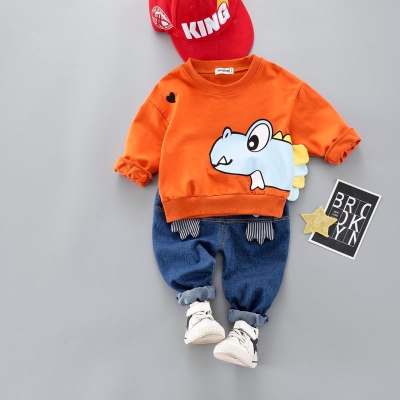 Toddler Kids Baby Girl Cartoon Set Casual Suit 2 Pcs 1-4 Years - MomyMall Orange no Shoes / 6-12 Months