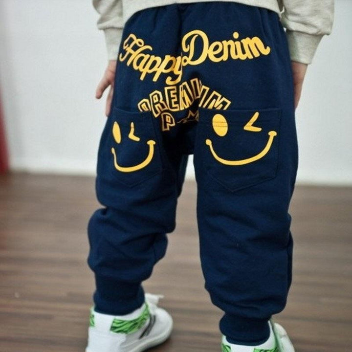 Kids Sports Trousers Cotton Pants Boys Girls Casual Pants 2 Colors - MomyMall