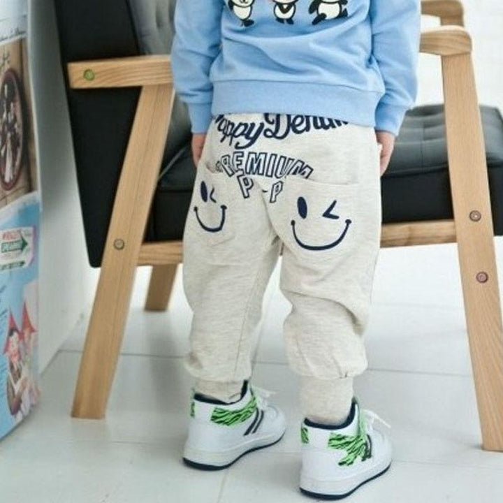 Kids Sports Trousers Cotton Pants Boys Girls Casual Pants 2 Colors - MomyMall Gray / 2-3 Years