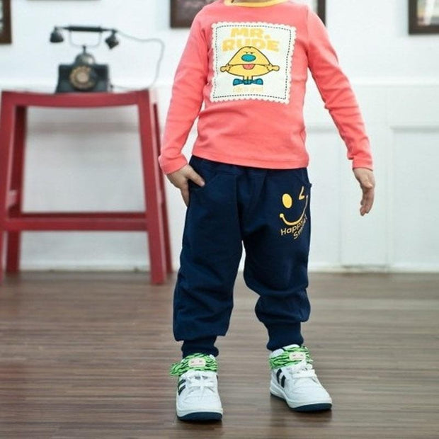 Kids Sports Trousers Cotton Pants Boys Girls Casual Pants 2 Colors - MomyMall