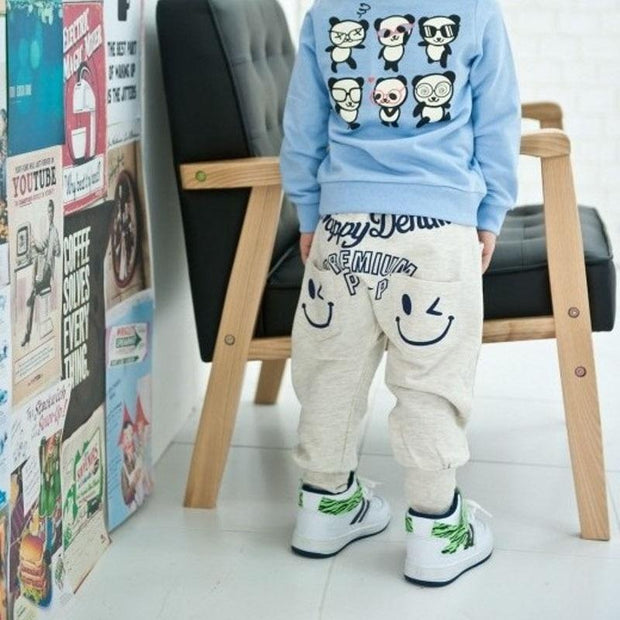 Kids Sports Trousers Cotton Pants Boys Girls Casual Pants 2 Colors - MomyMall