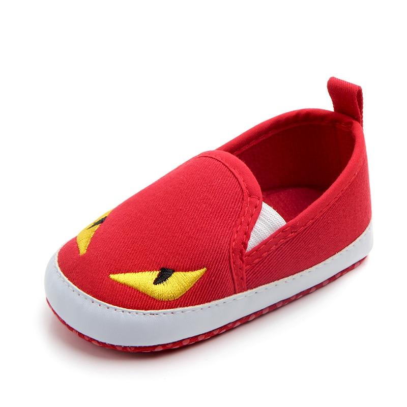 Toddlers Baby Canvas Soft Bottom First Walkers Anti-slip Shoes - MomyMall Red / 0-6 Months