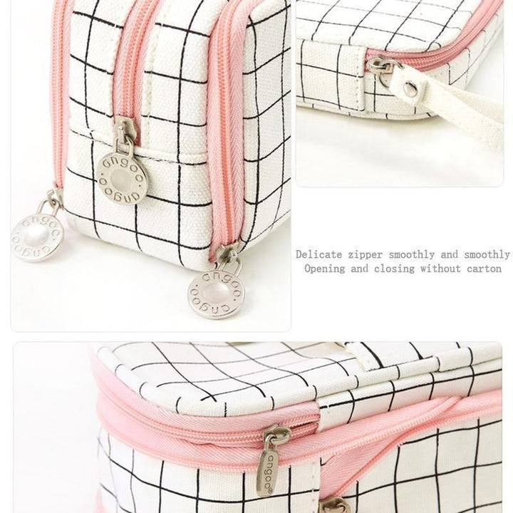 Pink & White Pencil Case - MomyMall