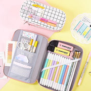 Aesthetic Check Pencil Cases - MomyMall