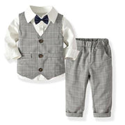 Kids Boy Formal Suits Party Birthday Gentleman 4 Pcs Set - MomyMall White 4-piece / 1-2 Years