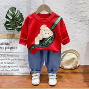 Kids Baby Boys Costume Cartoon Bear Tracksuit Sets 2 Pcs - MomyMall style2 / 3-4T