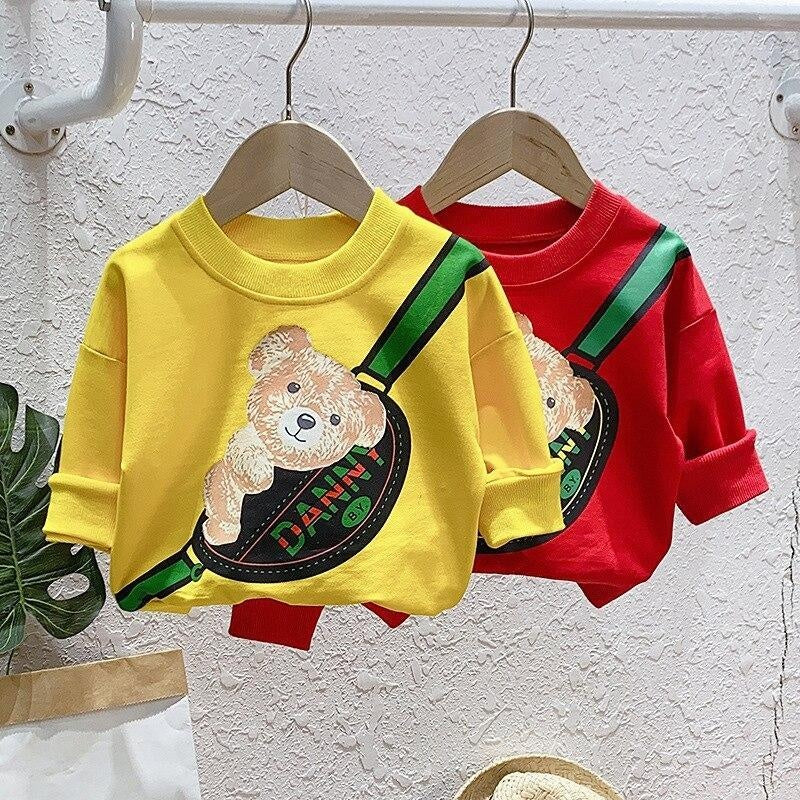 Kids Baby Boys Costume Cartoon Bear Tracksuit Sets 2 Pcs - MomyMall