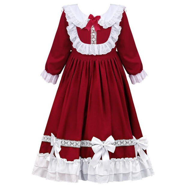 Girls Kids Party Lolita Princess Elegant Christmas Dress 5-12 Years - MomyMall