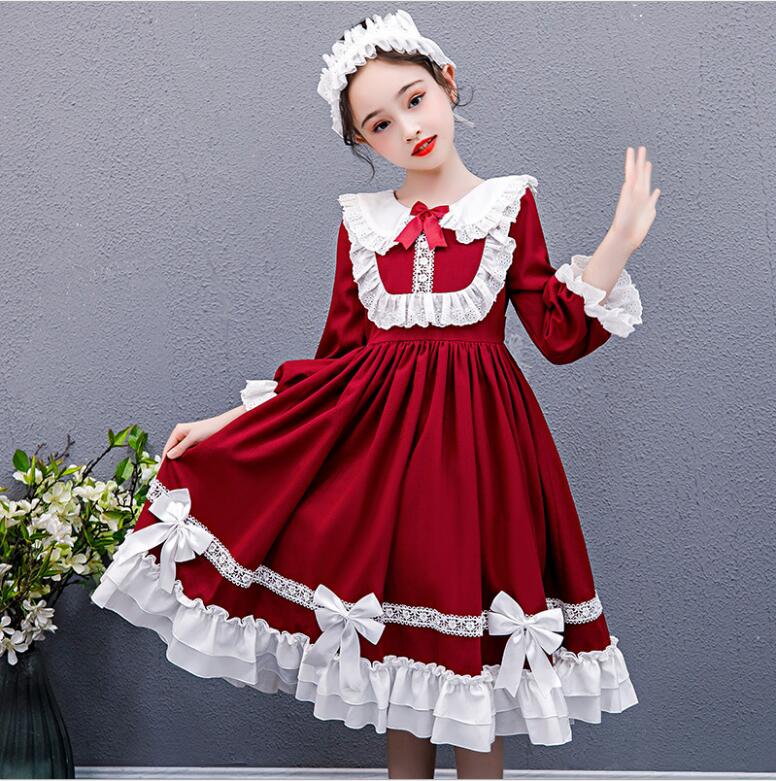 Girls Kids Party Lolita Princess Elegant Christmas Dress 5-12 Years - MomyMall