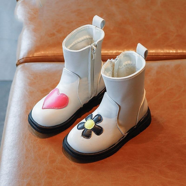 Kids Knee High Boots Autumn Winter Princess Fashion Shoes - MomyMall Beige / CN 26 insole 16cm
