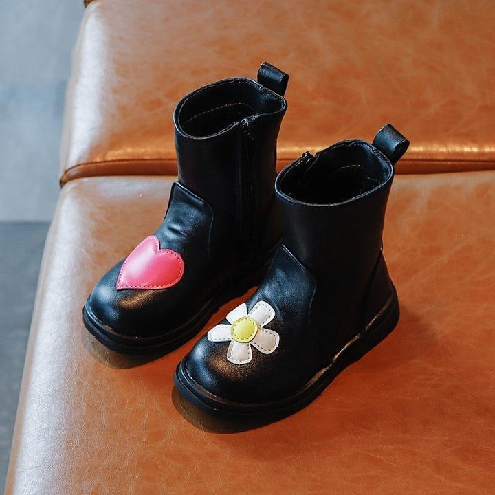 Kids Knee High Boots Autumn Winter Princess Fashion Shoes - MomyMall Black / CN 26 insole 16cm