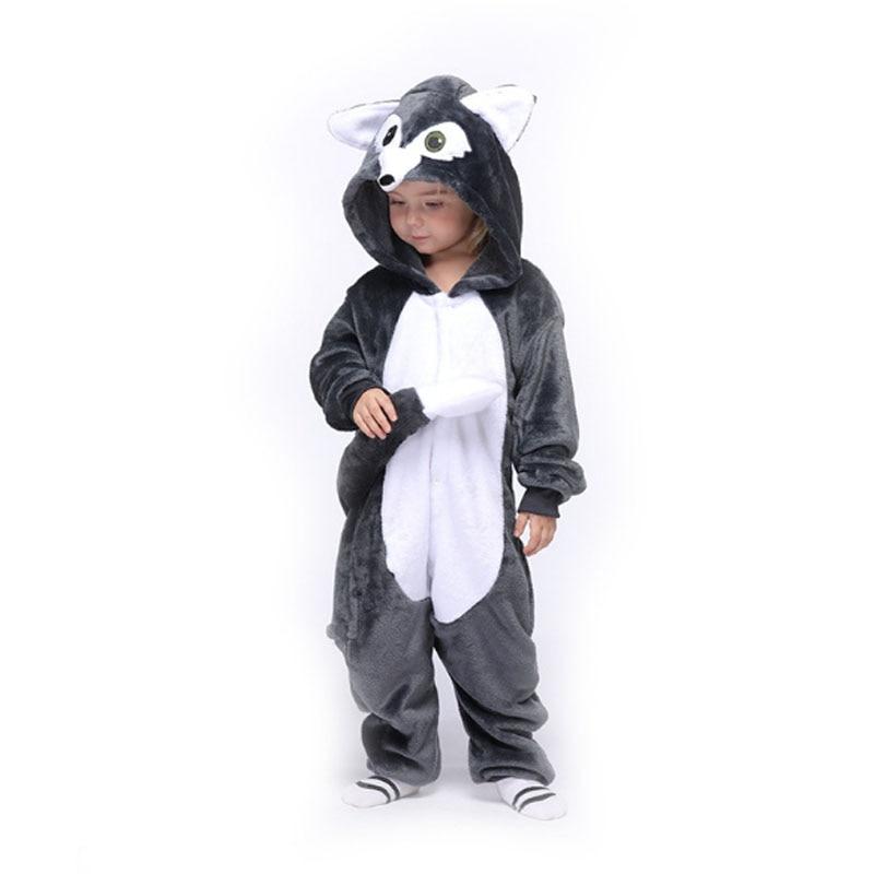 Cartoon Animals Pajama Boys Girls Flannel Soft Halloween Sleepwear - MomyMall