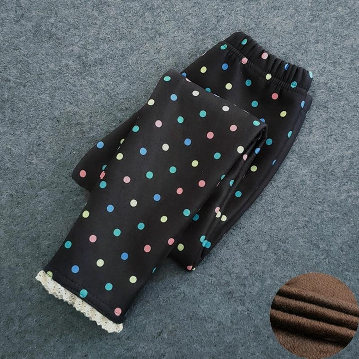 Kids Girls Thicken Leggings Autumn Winter Trousers Pants - MomyMall