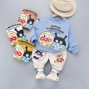 Boy Letter Sweater Autumn Cotton Anpanman 2 Pcs Suits - MomyMall