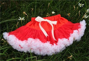 Girls Fluffy Chiffon Solid Colors Tutu Christmas Dance Skirt 2-10 Years - MomyMall Brown / 1-2 Years