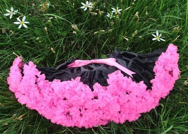 Girls Fluffy Chiffon Solid Colors Tutu Christmas Dance Skirt 2-10 Years - MomyMall