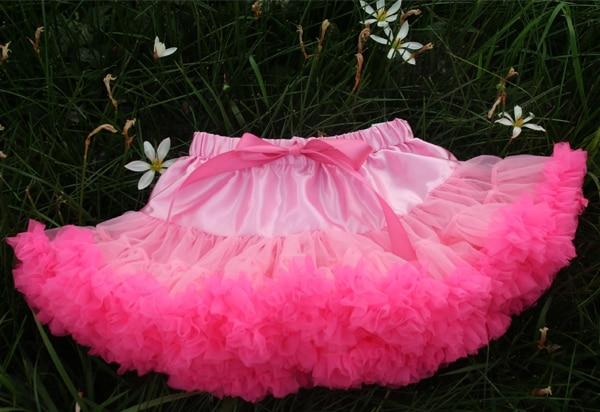 Girls Fluffy Chiffon Solid Colors Tutu Christmas Dance Skirt 2-10 Years - MomyMall