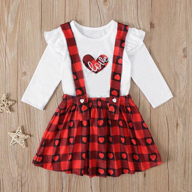 Love Heart-shaped Baby Girls Christmas Suspender 2pcs - MomyMall