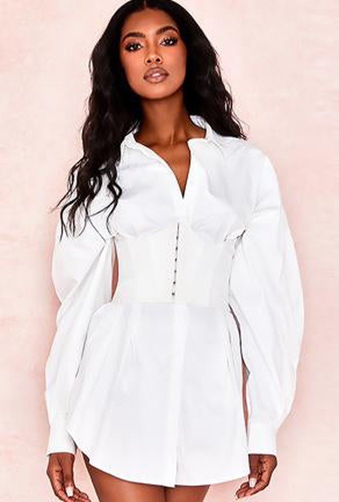 MASHAEL - BUSTIER SHIRT DRESS