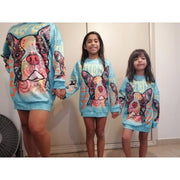 Mother Daughter Sweatshirts Family Matching Cute Print Family Look - MomyMall