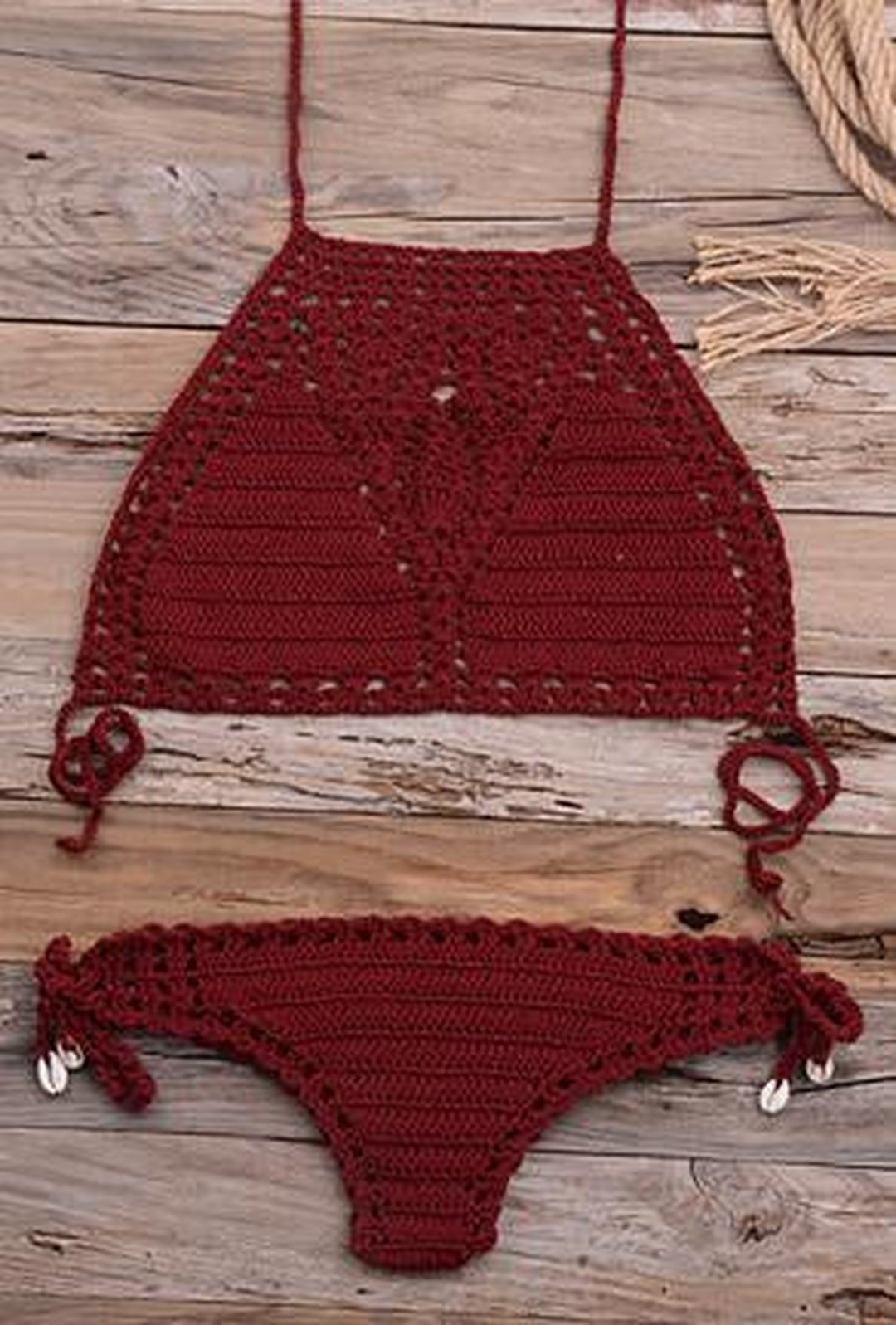 NIKIA - MAILLOT DE BAIN 2 PIÈCES AU CROCHET