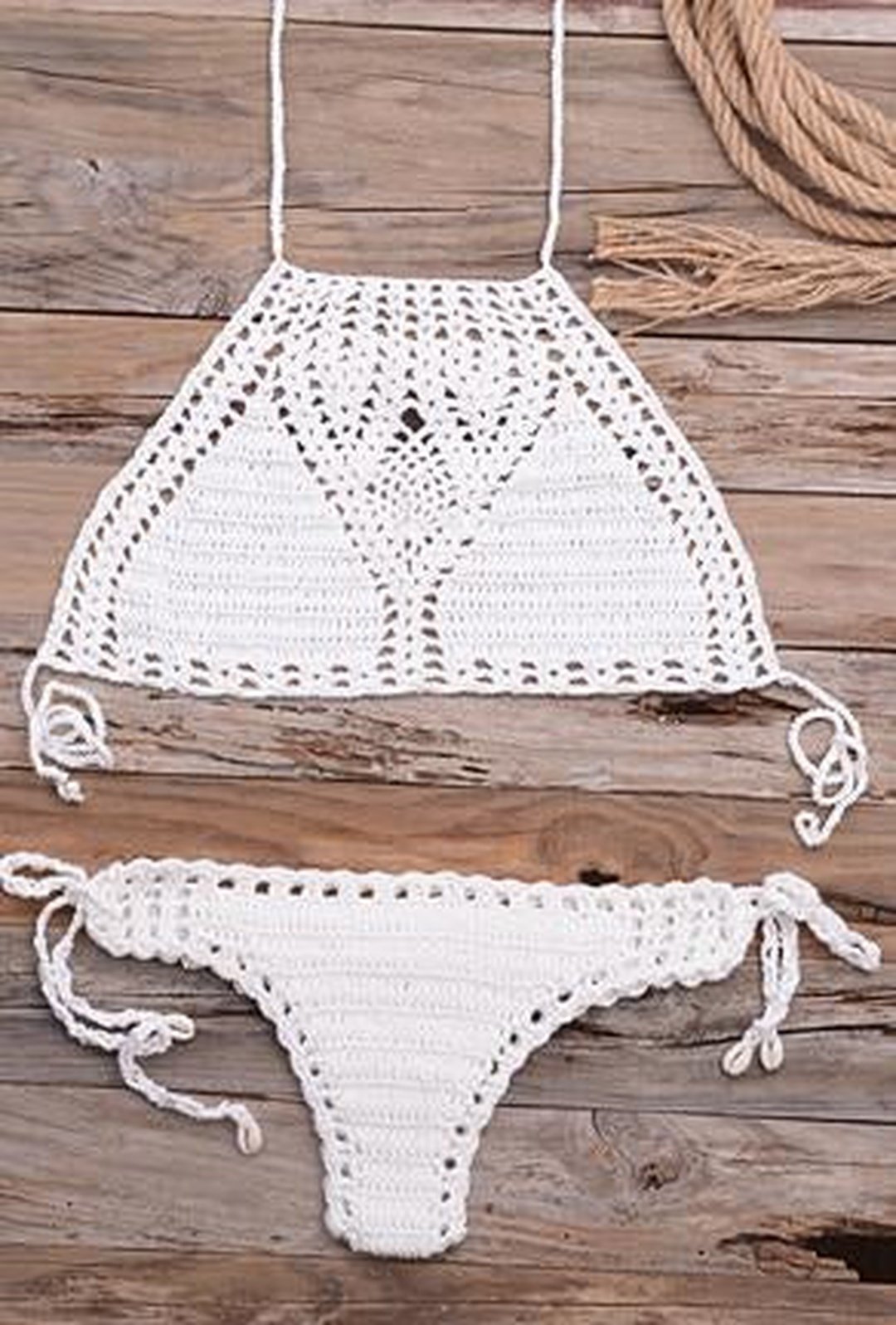 NIKIA - CROCHET 2 PIECE BEACHWEAR