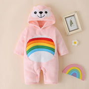 Baby Cotton Cute 3D Bear Smiley Sun Rainbow Romper 0-18M