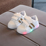 Baskets de loisirs classiques éclairées par LED pour garçons et filles, chaussures décontractées mignonnes 