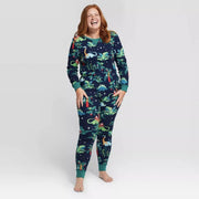 Christmas Dinosaur Long Sleeve Sleepwear Pajamas Family Matching - MomyMall