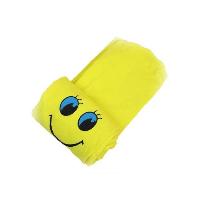 Kids Girls Cartoon Smiley Sock Dance Tights Pantyhose Stocking - MomyMall Yellow / One Size:4-9 Years