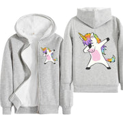 Kids Coat Unicorn Boys Girl Jacket Animal Horse Chaqueta Fashion Coat - MomyMall Grey / 3-4 Years