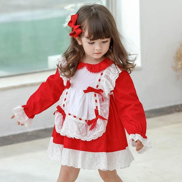 Girls Alice Princess Lotia Spain Boutique Princess Cotton Dresses - MomyMall