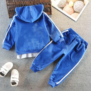 Baby Boy Sports Hooded Jacket Tracksuits 2 Pcs Set